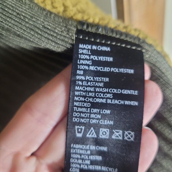 Prana Fleece Sherpa Lined Quilted Vest Women's Large L Green Outdoor Gorpcore - Picture 11 of 13